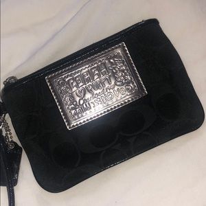 COACH black Poppy wristlet